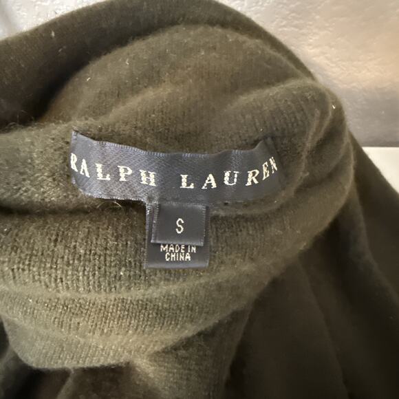 Ralph Lauren Black Label Olive Green Long Sleeve Turtleneck Sweater Dress Size S - Picture 6 of 7